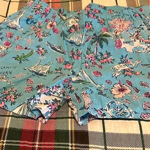 Lilly Pulitzer Blue and Pink Women Shorts